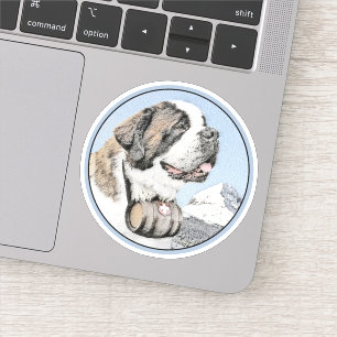 Sticker Peinture Saint Bernard - Cute Original Chien Art