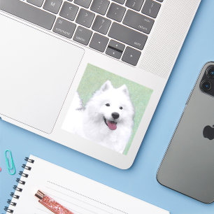 Sticker Peinture Samoyed - Cute Original Chien Art