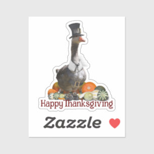 Sticker Pèlerin Oie Thanksgiving