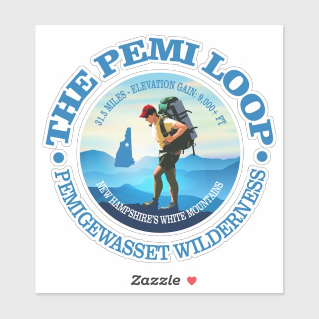 Sticker Pemi Loop (Hiker C) (Feuille)