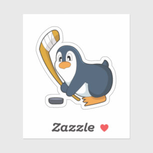 Sticker Penguin Hockey sur glace bâton de hockey sur glace