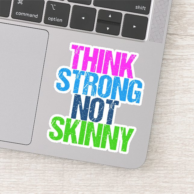 Sticker Penser fort pas maigre aptitude Inspirationnelle (Détail)