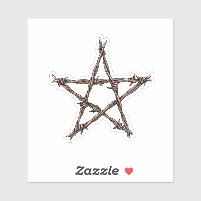 Sticker Pentagram of Thorns (Feuille)