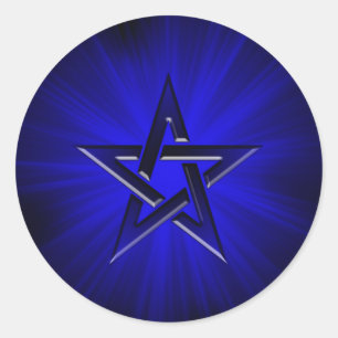 Sticker Pentagramme Bleu Ominous