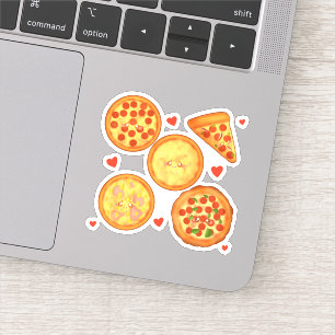 Sticker Peperroni, Fromage Et Pizza Margherita