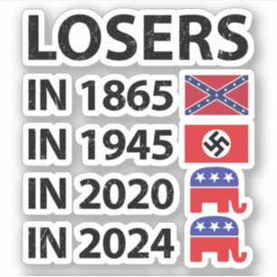 Sticker Perdants en 1865 perdants en 1945 perdants en 2020