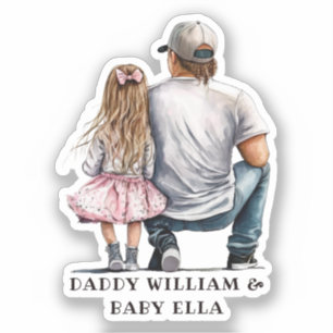 Sticker Père et fille personnalisés (4)