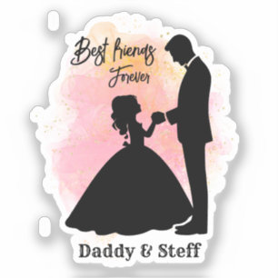 Sticker Père et fille personnalisés - Meilleurs amis pour 