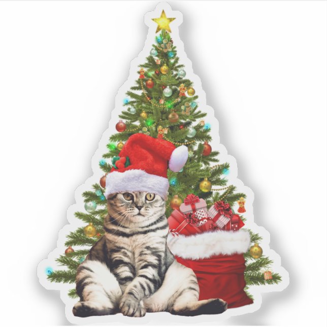 Sticker Père Noël Cat (Devant)