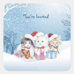 Sticker Père Noël Kittens de Noël