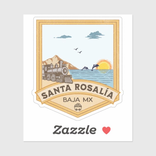 Sticker Père Noël Rosalia Baja California Sur Mexique (Feuille)