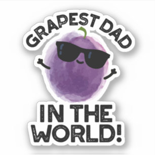 Sticker Père Raisin Dans Le Monde Drôle Fruit Pun