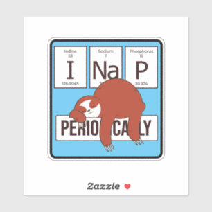 STICKER PERIODIQUE TABLE SLOTH I NAP PÉRIODIQUEMENT
