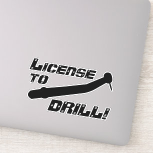Sticker Permis de forer Funny Dentist Dental Surgeon
