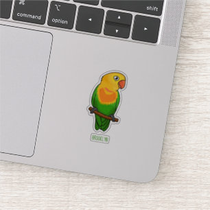 Sticker Perroquet de caricature mignon lovebird