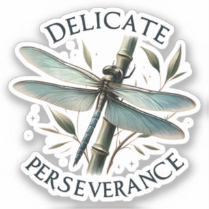 Sticker Persévérance délicate - libellule artistique