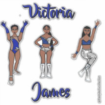 Personalized Majorette Silver Blue Twist #1