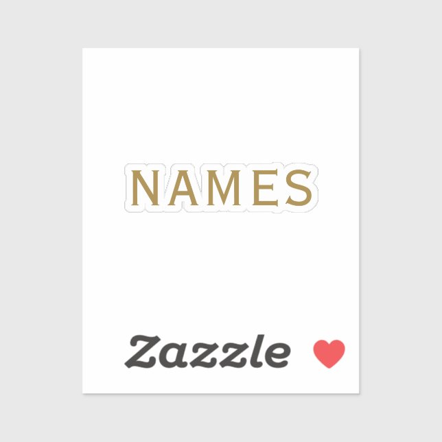 Sticker Personalized With Last Name or Nickname on Them (Feuille)