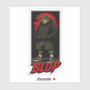 Sticker Personnage de mode graphique de la rue du crapaud