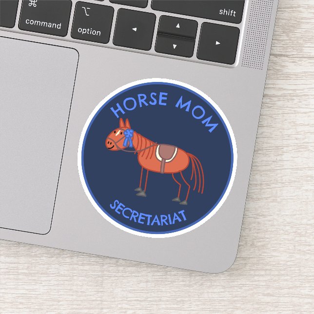 Sticker Personnalisable : Cheval Maman - Chestnut Cheval D (Détail)