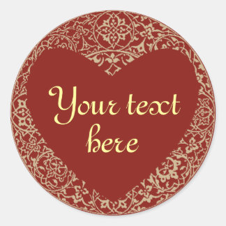 Sticker personnalisable en forme de coeur