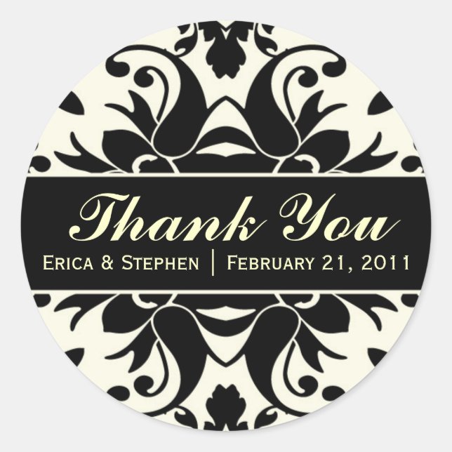 Sticker personnalisable inspiré Black & Ivory Dama (Devant)