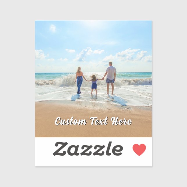 Sticker Personnalisation de votre sticleur photo avec text (Feuille)