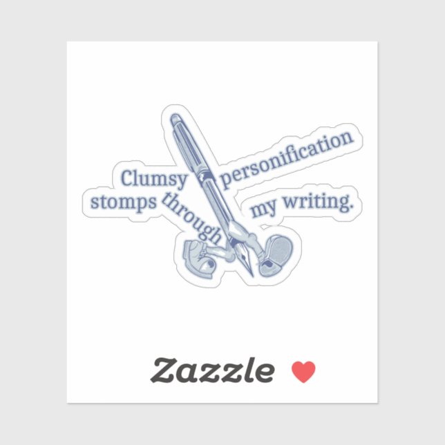 Sticker Personnalisation Drôle Ecriture Créative (Feuille)