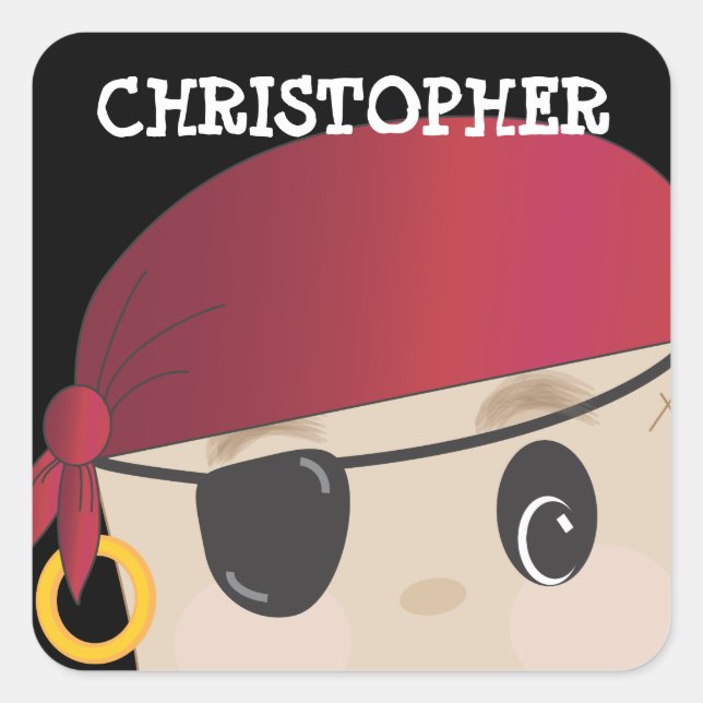 Sticker personnalisé ami pirate (Devant)