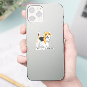 Sticker personnalisé beagle