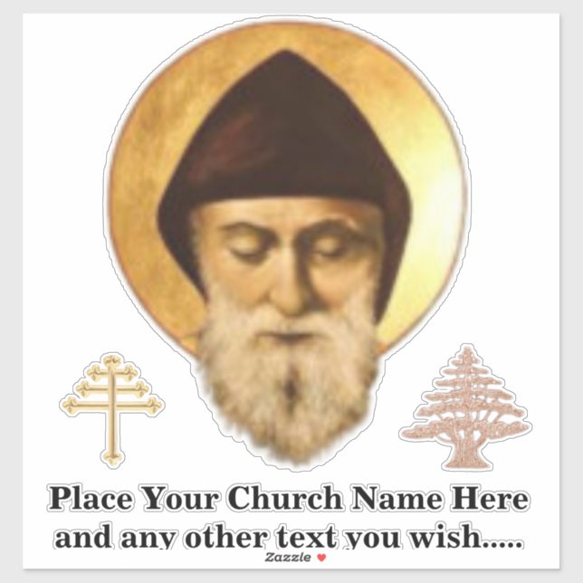 Sticker personnalisé de l'église maronite (Feuille)