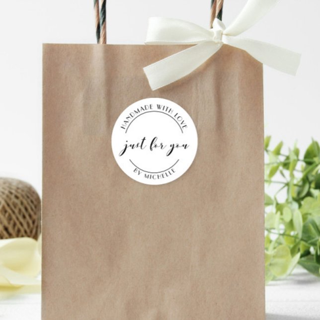 Sticker Personnalisé Élégant Fait À La Main Avec A (Créateur téléchargé)