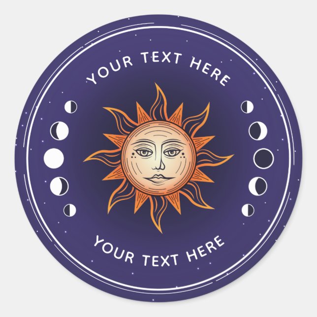 Sticker personnalisé Mystic Sun (Devant)