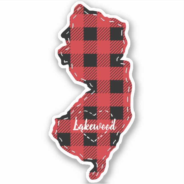 Sticker Personnalisé New Jersey State Hometown Played Chri (Devant)