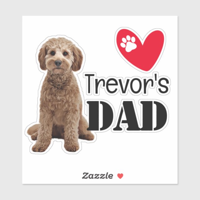 Sticker personnalisé Papa Cavoodle (Feuille)