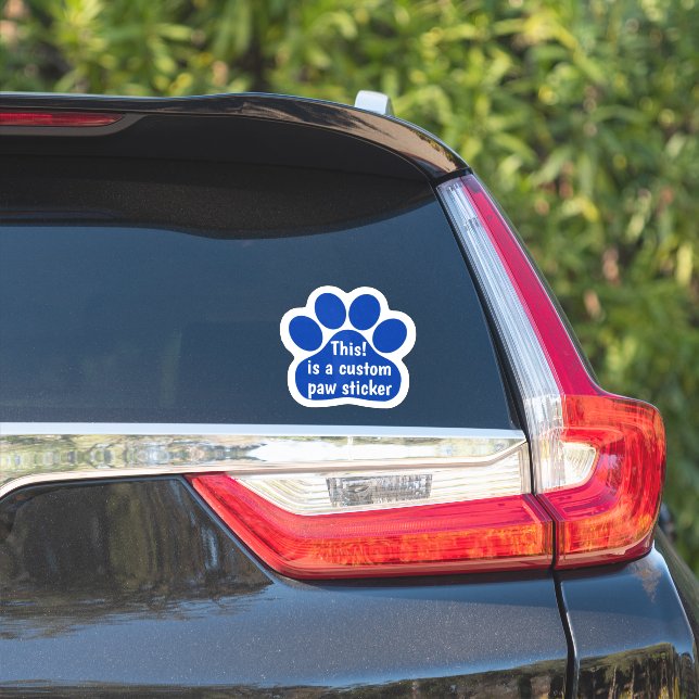 Sticker Personnalisé par votre Empreinte de patte - Revête (Côté voiture)