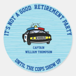 Sticker personnalisé pour la retraite des flics