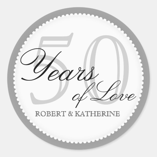 Sticker personnalisé pour le 50e anniversaire du M (Devant)