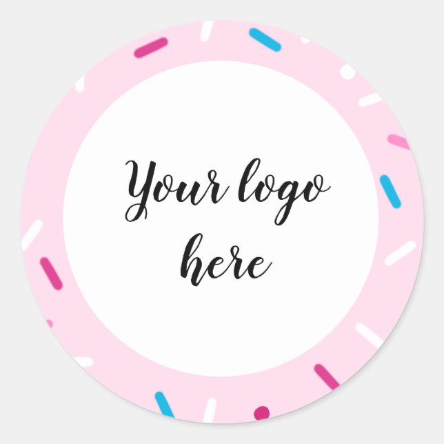 Sticker personnalisé rond avec arroses (Devant)