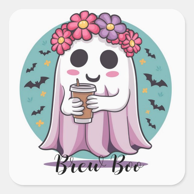 Sticker personnalisé rose Fille mignonne (Devant)