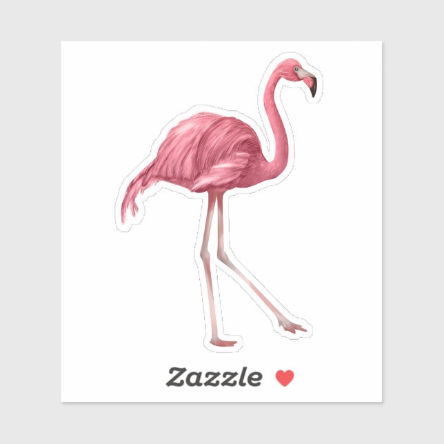 Sticker Personnalisé Vinyle Flamant rose (Feuille)