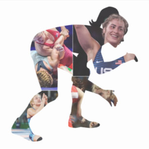 Sticker Personnaliser l'autocollant Woman Wrestling
