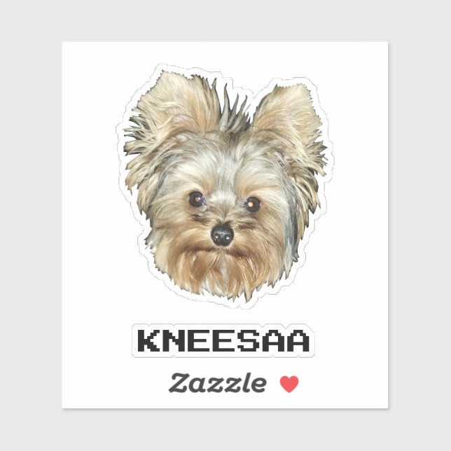 Sticker Personnalisez-Le ! Photo de la tête de l'animal et (Feuille)