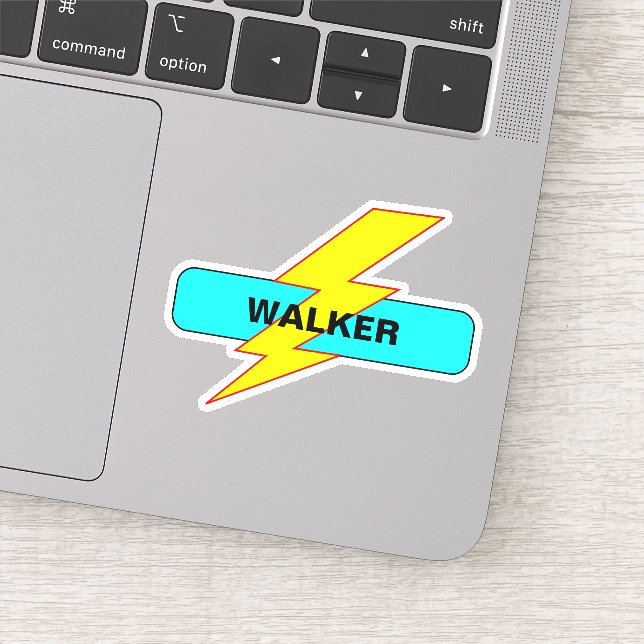 Sticker Personnalisez votre nom d'école - Éclair de motiva (Détail)