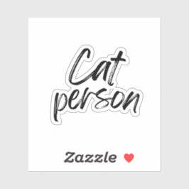 Sticker Personne au chat