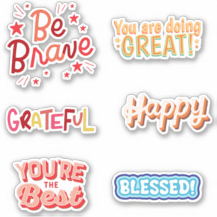 Sticker Personnellement heureux, soyez courageux, reconnai