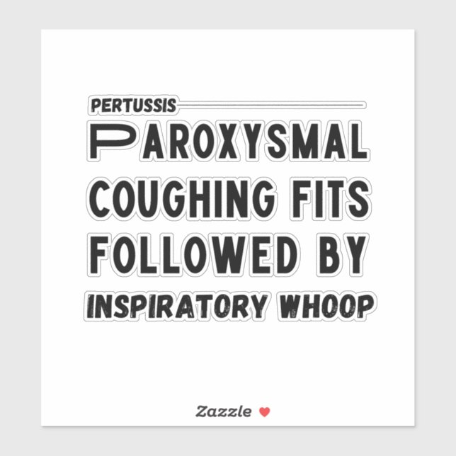 Sticker Pertussis Hallmark - Toux blanche Médicale (Feuille)