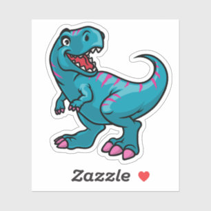Sticker Petit bleu et rose Dino Dinosaur
