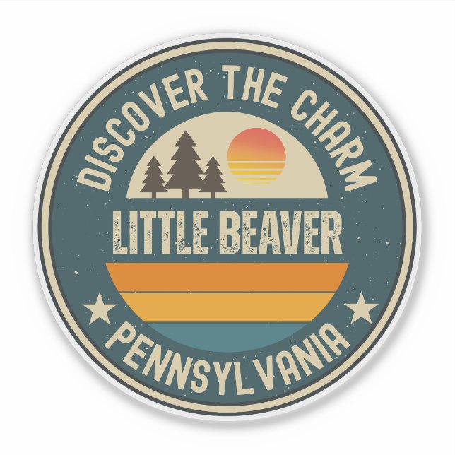 Sticker Petit castor, Pennsylvanie (Devant)