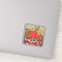 Petit Chaperon Rouge Champ Coquelicots Loup Cadre
